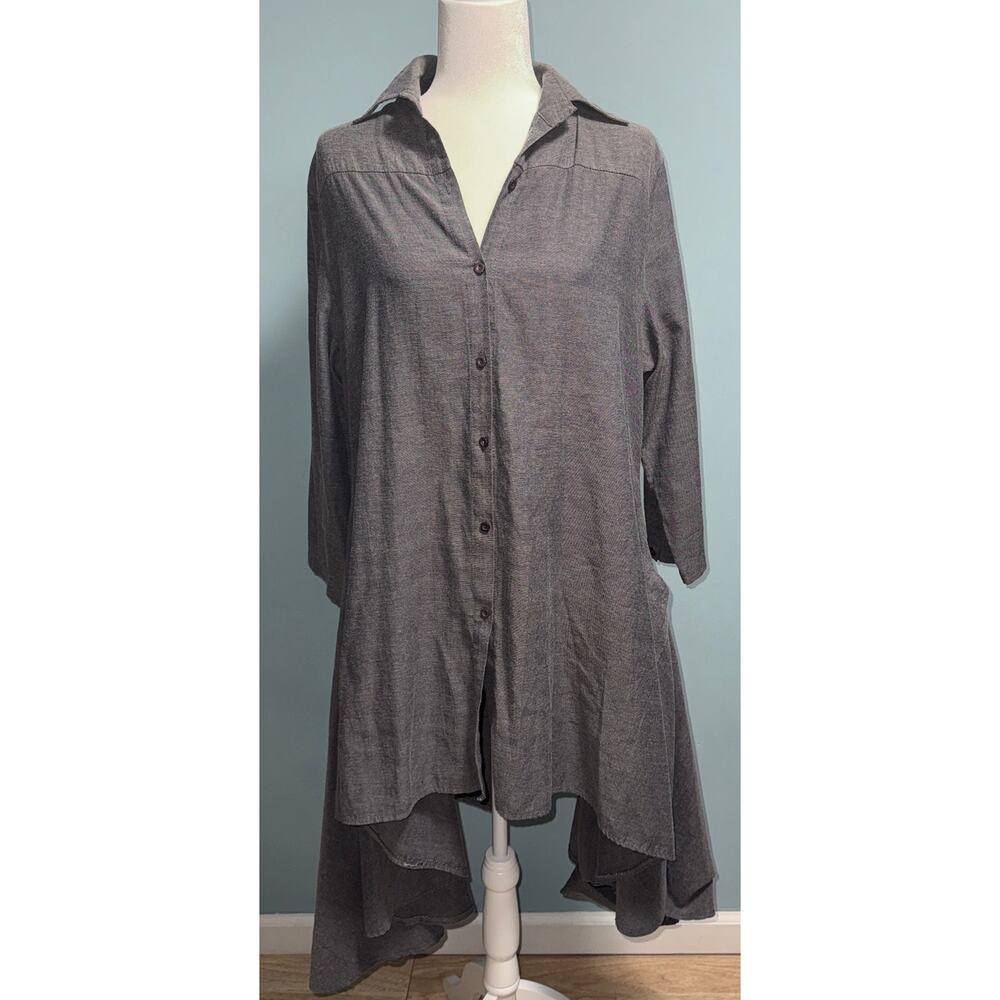 Vivid Womens M‎ Dress Lagenlook Minimalist Pockets Casual Everyday Lightweight